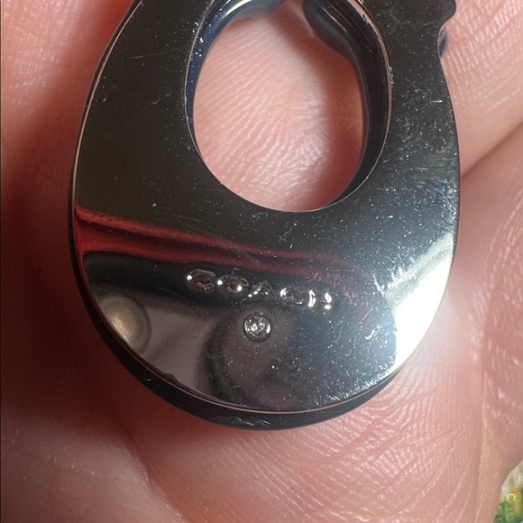 Coach Large Signature Enamel Earrings - Picture 4 of 9